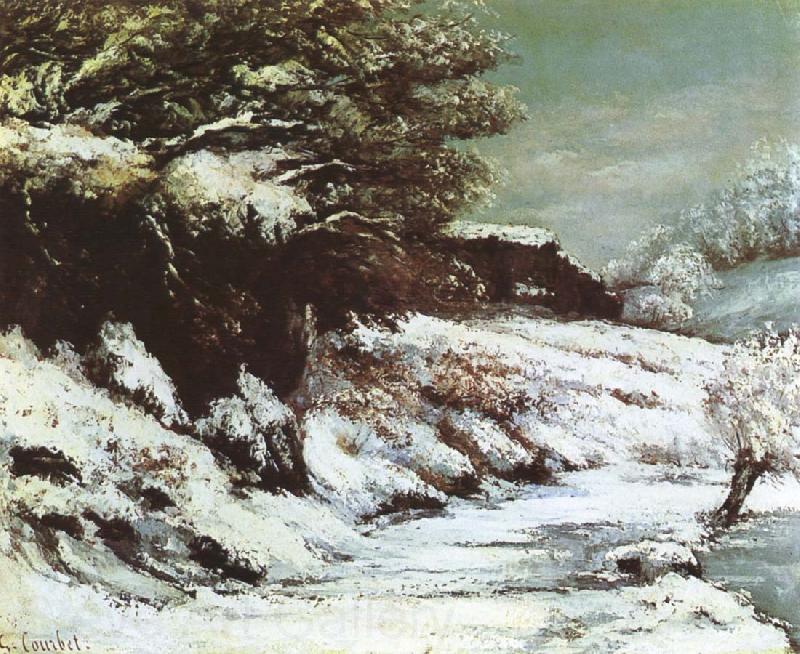 Gustave Courbet View of snow Norge oil painting art
